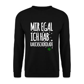 Rauchschokolade - Unisex Pullover - Schwarz - Vorne - Alina (178cm) & Michal (187cm)