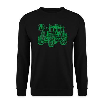 Traktor Fortschritt ZT320 - Unisex Pullover - Schwarz - Vorne - Alina (178cm) & Michal (187cm)