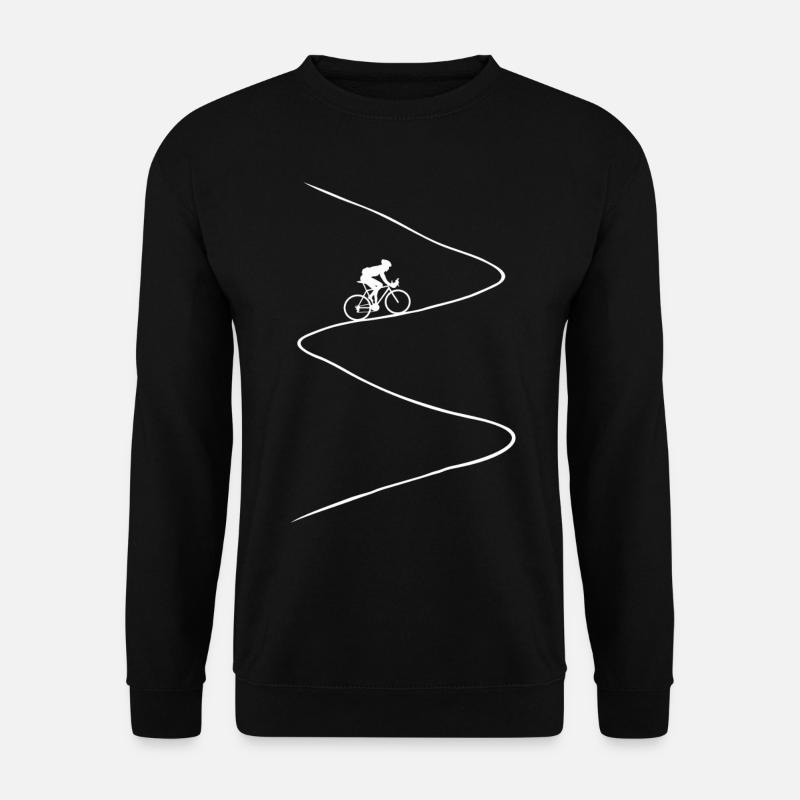 Rennrad, bergauf, steil, Fahrrad, radfahren, Berg - Unisex Pullover - Schwarz