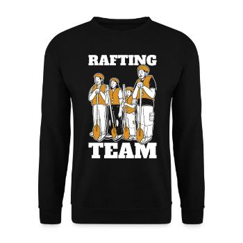 Tenue d’équipe de rafting pour les équipes de navigation de plaisance en montagne - Sweat-shirt Unisexe - noir - Devant - Alina (178cm) & Michal (187cm)