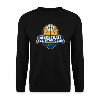BASKETBALL ALL STAR CLUB DUNK SLAM TEAM BASKET MOTIF - Unisex Sweatshirt - black - Front - Alina (178cm) & Michal (187cm)
