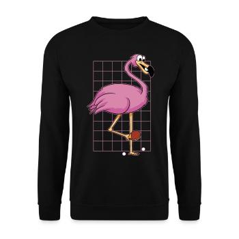 Tischtennis Outfit Damen Katze - Unisex Pullover - Schwarz - Vorne - Alina (178cm) & Michal (187cm)