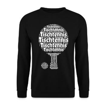 Tischtennisschläger Ping Pong Master Ball - Unisex Sweatshirt - black - Front - Alina (178cm) & Michal (187cm)