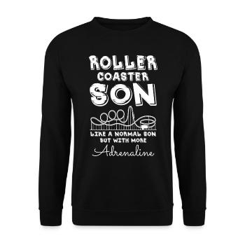 Roller Coaster Son - Unisex Pullover - Schwarz - Vorne - Alina (178cm) & Michal (187cm)
