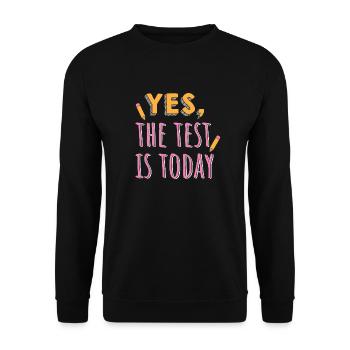 Lustige Lehrer Sprüche Geschenk für Lehrer - Unisex Pullover - Schwarz - Vorne - Alina (178cm) & Michal (187cm)