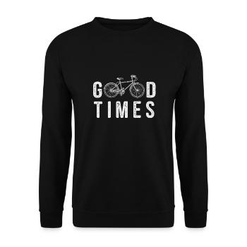 Road bike bike Good Times - Unisex Sweatshirt - black - Front - Alina (178cm) & Michal (187cm)
