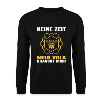 Hobbyimker Bienenvolk Imker liebt Honig-Biene - Unisex Pullover - Schwarz - Vorne - Alina (178cm) & Michal (187cm)