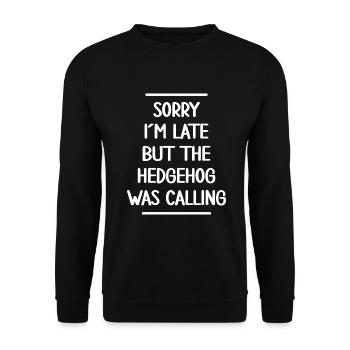 Hedgehog hedgehog friend saves hedgehog family - Unisex Sweatshirt - black - Front - Alina (178cm) & Michal (187cm)