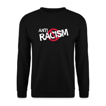 Anti racism - shirt anti racisme - Sweat-shirt Unisexe - noir - Devant - Alina (178cm) & Michal (187cm)