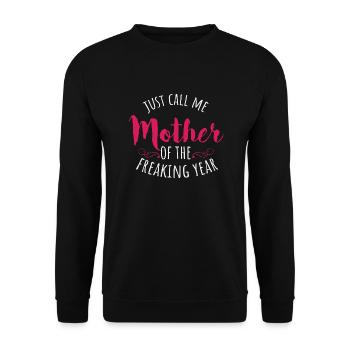 Mutter des verdammten Jahres Muttertag Geschenk - Unisex Pullover - Schwarz - Vorne - Alina (178cm) & Michal (187cm)