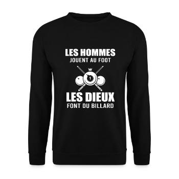 Billard / Joueur de billard - Sweat-shirt Unisexe - noir - Devant - Alina (178cm) & Michal (187cm)