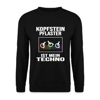 rollstuhl rollstuhlgerecht wheelchair handicap - Unisex Pullover - Schwarz - Vorne - Alina (178cm) & Michal (187cm)