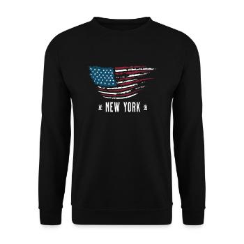 New York - Unisex Sweatshirt - black - Front - Alina (178cm) & Michal (187cm)
