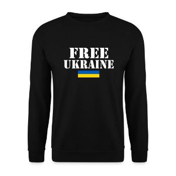 Free ukraine - Unisex Pullover - Schwarz - Vorne - Alina (178cm) & Michal (187cm)