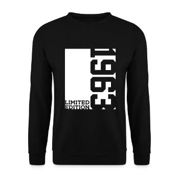 63E ANNIVERSAIRE ÉDITION LIMITÉE 1963 - Sweat-shirt Unisexe - noir - Devant - Alina (178cm) & Michal (187cm)
