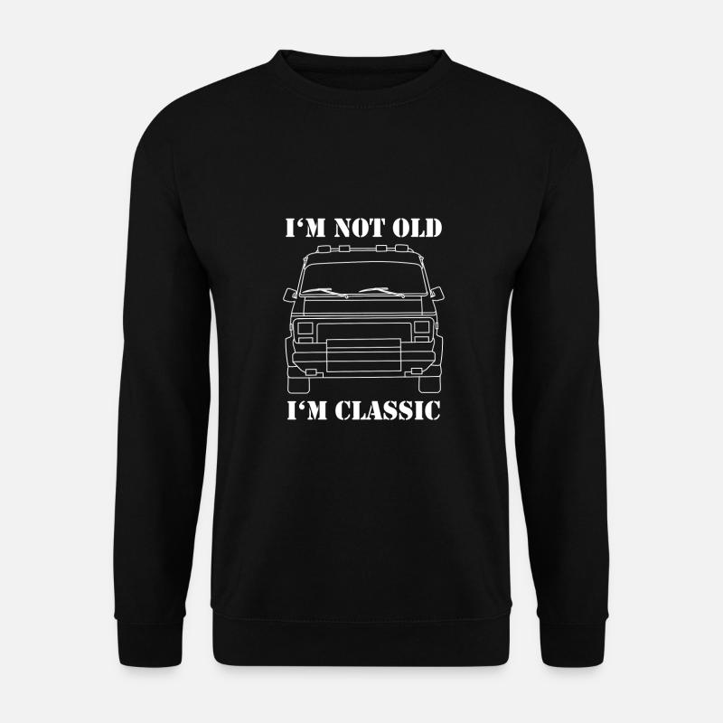 Im not old im classic Retro 80s Kult Van - Unisex Pullover - Schwarz