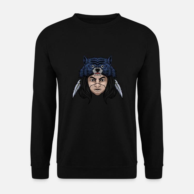Wolf - Unisex Pullover - Schwarz