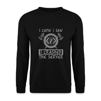 Programmierer Coder Software Entwickler - Unisex Pullover - Schwarz - Vorne - Alina (178cm) & Michal (187cm)