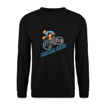 Road Bike Bicycle Road Cyclist Cycling Cyclist - Unisex Sweatshirt - black - Front - Alina (178cm) & Michal (187cm)