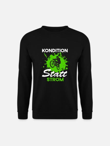 Fahrrad Kondition statt Strom - Unisex Pullover - Schwarz