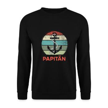 Papitän - Unisex Pullover - Schwarz - Vorne - Alina (178cm) & Michal (187cm)