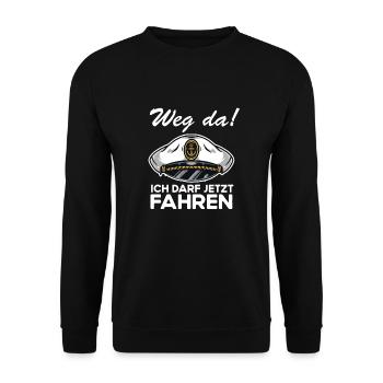 Segeln Kapitän Bootfahrer Bestandener Segelschein - Unisex Pullover - Schwarz - Vorne - Alina (178cm) & Michal (187cm)