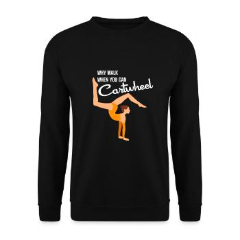 I Love Gymnastics, Gymnastics, Gymnast - Unisex Pullover - Schwarz - Vorne - Alina (178cm) & Michal (187cm)