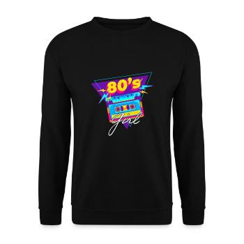 80's| Costume| Bright Colors| Millennials| Humour - Unisex Sweatshirt - black - Front - Alina (178cm) & Michal (187cm)