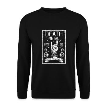 Metal Till Death Heavy Metal Band Death Metal - Unisex Pullover - Schwarz - Vorne - Alina (178cm) & Michal (187cm)