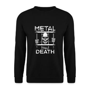Metal Till Death Heavy Metal Band Death Metal - Unisex Sweatshirt - black - Front - Alina (178cm) & Michal (187cm)