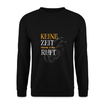 Tuba-Zeit - Unisex Pullover - Schwarz - Vorne - Alina (178cm) & Michal (187cm)