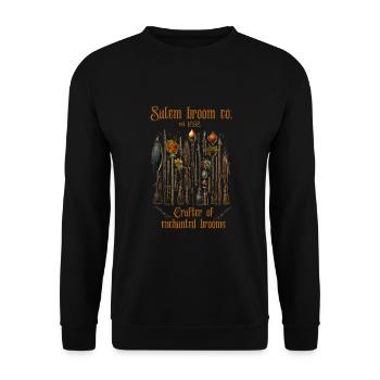 Salem Hexen Besen Fabrik Halloween Shirts Frauen - Unisex Pullover - Schwarz - Vorne - Alina (178cm) & Michal (187cm)