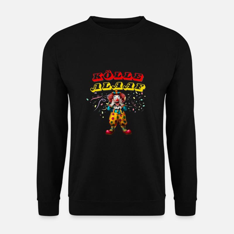 Jecke Tage Clown Alaaf Fasching Karneval Kölle - Unisex Pullover - Schwarz