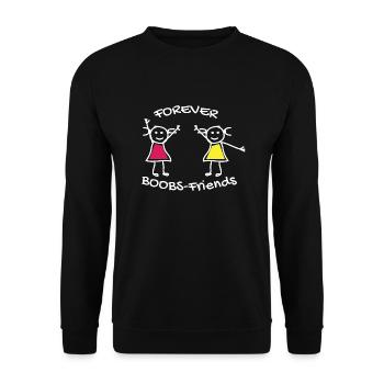 Lustiger Denglisch Spruch Denglisch Sprüche - Unisex Pullover - Schwarz - Vorne - Alina (178cm) & Michal (187cm)