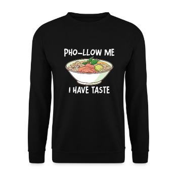 Funny Pho Vietnamese Noodle Soup Pho - Unisex Sweatshirt - black - Front - Alina (178cm) & Michal (187cm)
