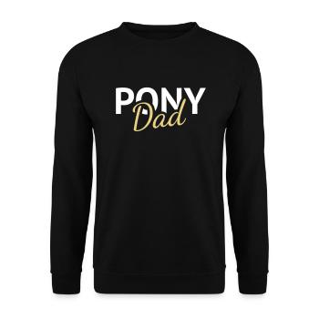 Poney papa - Sweat-shirt Unisexe - noir - Devant - Alina (178cm) & Michal (187cm)