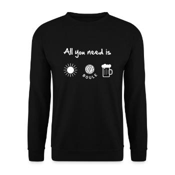 All you need is Boule - Unisex Pullover - Schwarz - Vorne - Alina (178cm) & Michal (187cm)