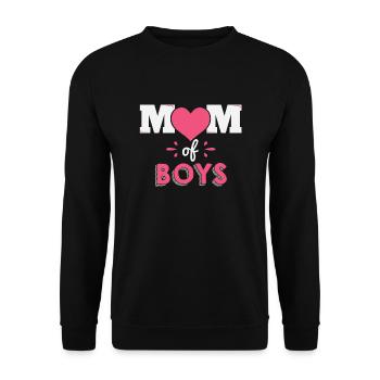 Mutter von Jungs Mutter Muttertag Geschenk - Unisex Pullover - Schwarz - Vorne - Alina (178cm) & Michal (187cm)