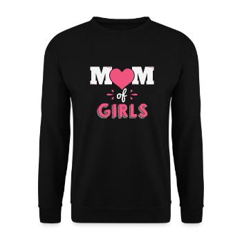 Mère de fille cadeau de fête des mères - Sweat-shirt Unisexe - noir - Devant - Alina (178cm) & Michal (187cm)