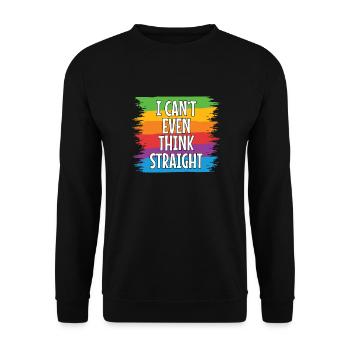 LGBT LGBTQ Arc-en-ciel Gay Lesbienne Cadeau - Sweat-shirt Unisexe - noir - Devant - Alina (178cm) & Michal (187cm)