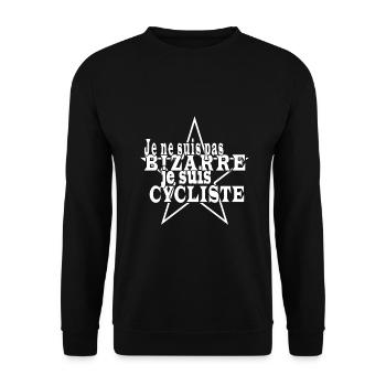 Je ne suis pas bizarre je suis cycliste - Sweat-shirt Unisexe - noir - Devant - Alina (178cm) & Michal (187cm)