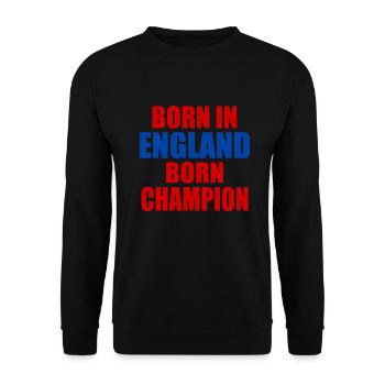 born in england born champion - angleterre - Sweat-shirt Unisexe - noir - Devant - Alina (178cm) & Michal (187cm)