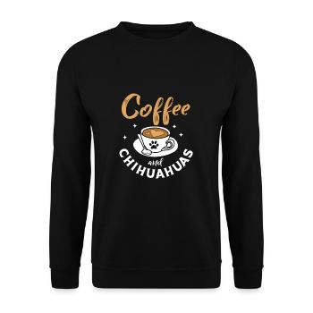 Chihuahua - Unisex Sweatshirt - black - Front - Alina (178cm) & Michal (187cm)