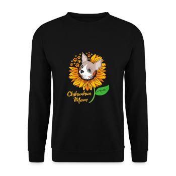 Chihuahua Mutter Muttertag Mama - Unisex Pullover - Schwarz - Vorne - Alina (178cm) & Michal (187cm)