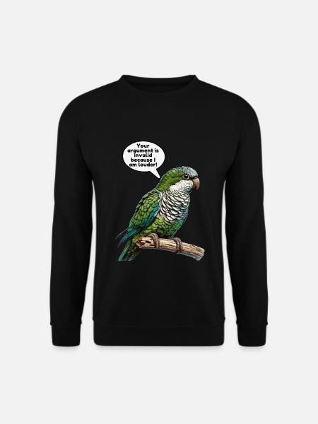 Quaker Parrot Monk Parakeet - Unisex Sweatshirt - black