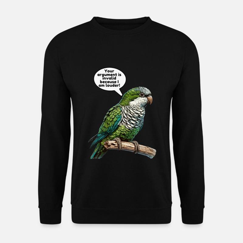 Quäker Papagei Mönch Sittich - Unisex Pullover - Schwarz