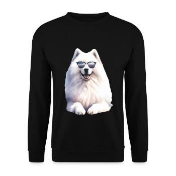 Samoyed Dog Gifts Cute Samoyed Dog Graphic - Unisex Sweatshirt - black - Front - Alina (178cm) & Michal (187cm)