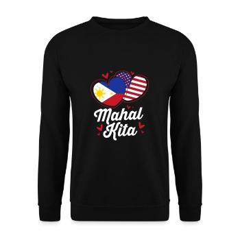 Philippinisch Philippinen - Unisex Pullover - Schwarz - Vorne - Alina (178cm) & Michal (187cm)