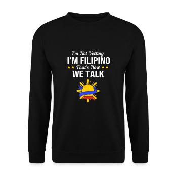 Philippinisch Philippinen - Unisex Pullover - Schwarz - Vorne - Alina (178cm) & Michal (187cm)