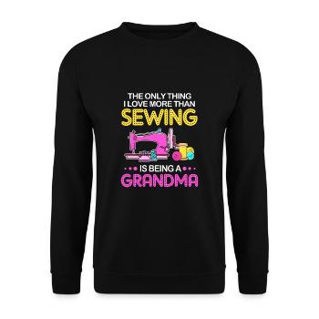 Couturière à la machine à coudre - Sweat-shirt Unisexe - noir - Devant - Alina (178cm) & Michal (187cm)